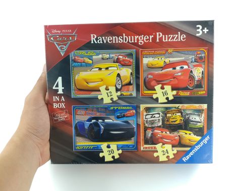  Bộ xếp hình puzzle Cars 4 bộ 12/16/20/24 mảnh Ravensburger RV06894 