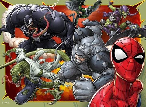  Tranh ghép 06915 Ravensburger 4 Puzzles in a Box Marvel Spiderman 