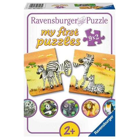  RV06943 9 Xếp hình puzzle gia đình thú cưng 9 bộ 2 mảnh Ravensburger-2+-9 bộ 2 mảnh-Puzzle Children-200k đến 300k 