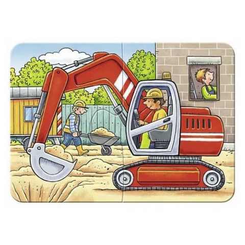  Xếp hình puzzle chủ đề công trường 4 bộ 2/4/6/8 mảnh Ravensburger-2+-4 bộ 2/4/6/8 mảnh RV06946 