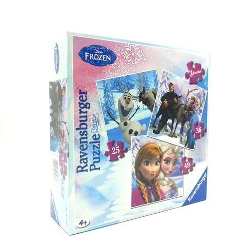  Xếp hình puzzle Frozen 3 bộ 25/36/49 mảnh  Ravensburger RV07276 