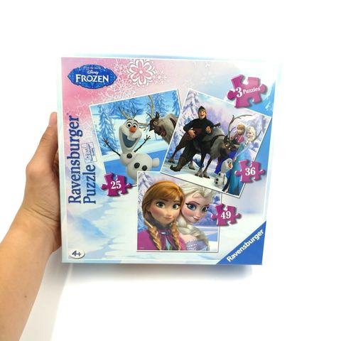  Xếp hình puzzle Frozen 3 bộ 25/36/49 mảnh  Ravensburger RV07276 