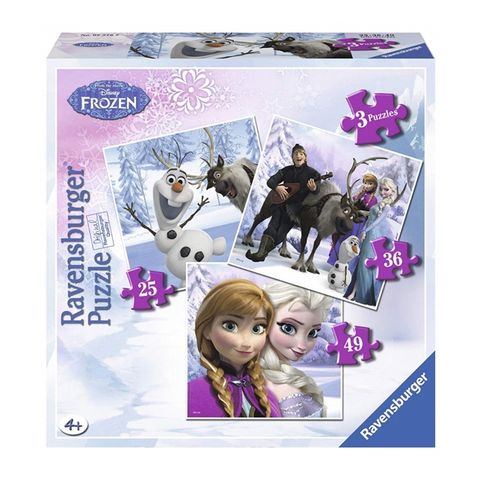  Xếp hình puzzle Frozen 3 bộ 25/36/49 mảnh  Ravensburger RV07276 