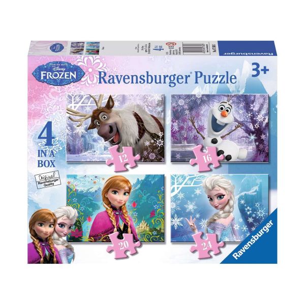 Xếp hình puzzle Frozen 4 bộ 12/16/20/24 mảnh Ravensburger RV07360