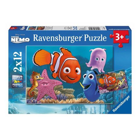  Xếp hình puzzle cuộc phiêu lưu của Nemo 2 bộ 12 mảnh Ravensburger RV07556 