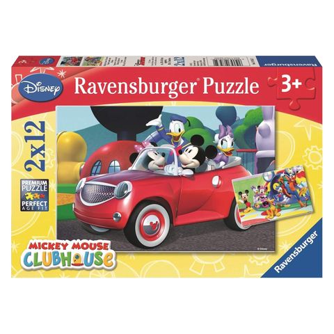 Đồ chơi RV075652 Xếp hình puzzle Mickey, Minnie & Freunde 2 bộ 12 mảnh RAVENSBURGER||Disney license 