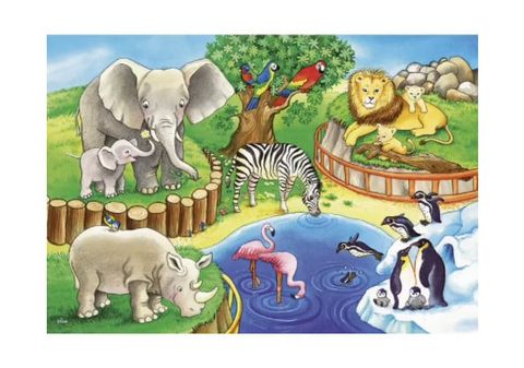  Xếp hình puzzle Thế giới động vật 2 bộ 12 mảnh Ravensburger RV07602 