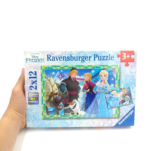  Xếp hình puzzle Frozen Jeux d'hiver 2 bộ 12 mảnh Ravensburger R07621 