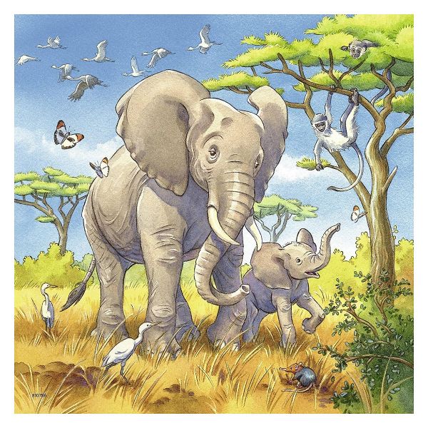 Xếp hình Puzzle Động vật Wild Animals 3x49p RV080038