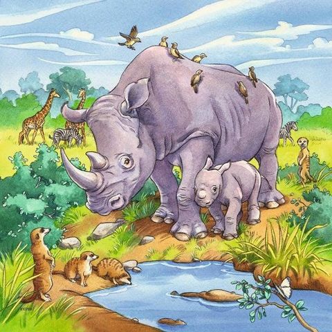  Xếp hình Puzzle Động vật Wild Animals 3x49p RV080038 