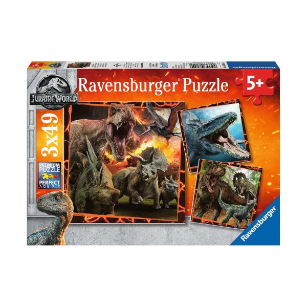 Xếp hình Jurassic World Instinct to Hunt 3x49pc Ravensburger