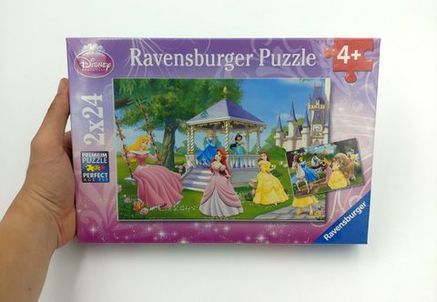  RV08865 2 Bộ xếp hình puzzle Ravensburger Enchanting Princesses 2 bộ 24 mảnh 08865 2-4+-1-99 pcs-Puzzle Children-II 