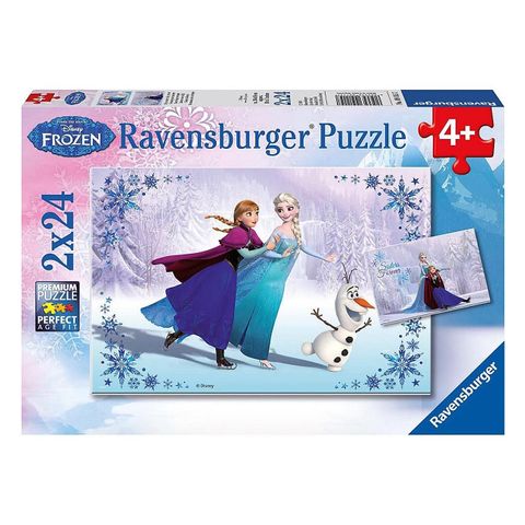  Xep hinh puzzle Anna va Elsa 2 bo 24 manh 