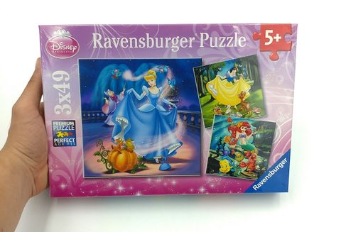  Xếp hình puzzle Công chúa Disney 3 bộ 49 mảnh  Ravensburger RV09339 