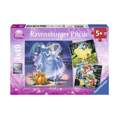  Xếp hình puzzle Công chúa Disney 3 bộ 49 mảnh  Ravensburger RV09339 