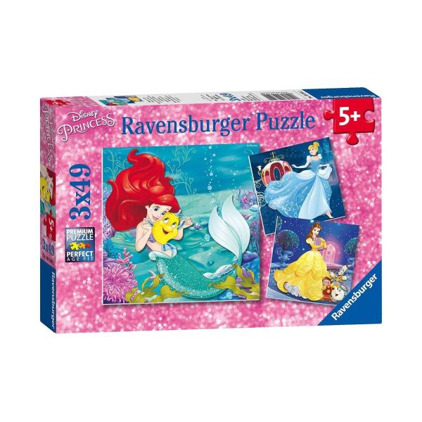 Xếp hình puzzle công chúa Disney 3 bộ 49 mảnh Ravensburger RV093502