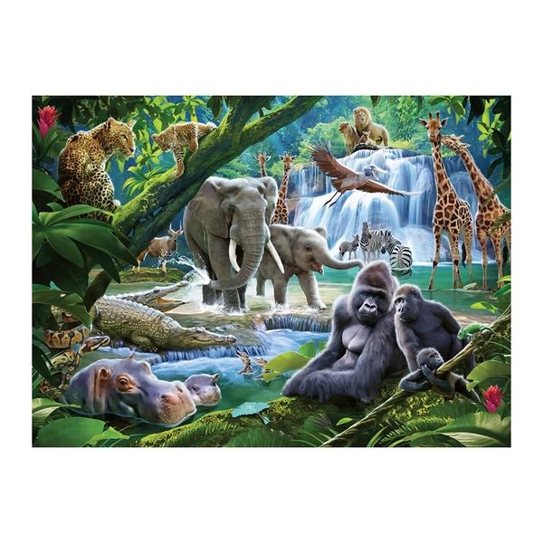 Xếp hình puzzle Jungle Families 100 mảnh RAVENSBURGER RV129706