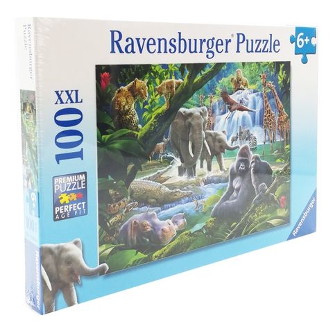  RV129706 Xếp hình puzzle Jungle Families 100 mảnh RAVENSBURGER 