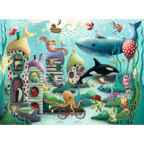  Ghép hình Ravensburger 100 mảnh XXL chủ đề Underwater Wonders 