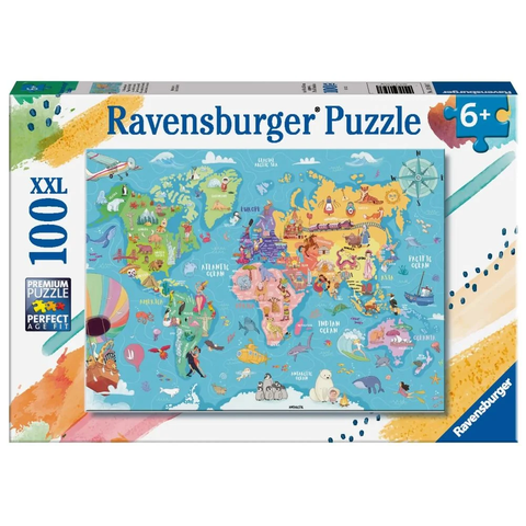  Tranh ghép Ravensburger 100XXL Pcs Puzzle World Map 13343 