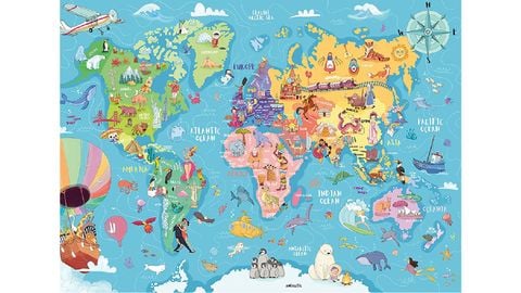  Tranh ghép Ravensburger 100XXL Pcs Puzzle World Map 13343 