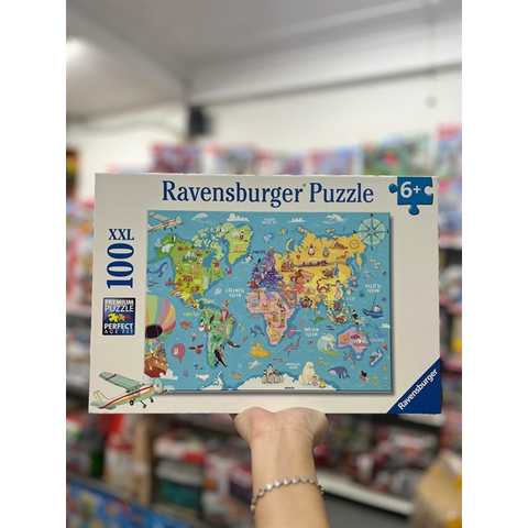  Tranh ghép Ravensburger 100XXL Pcs Puzzle World Map 13343 