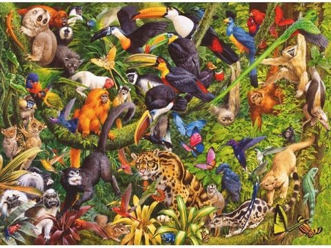  Tranh ghép Ravensburger Puzzle 200 Piece Marvelous Menagerie 