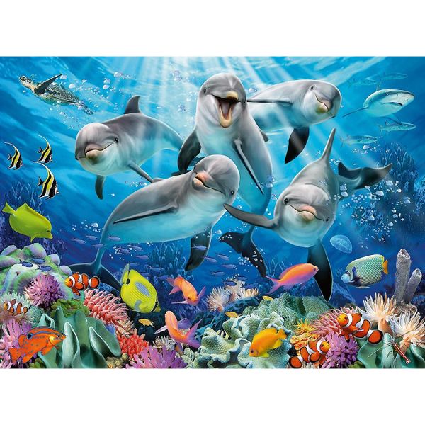 Tranh ghép Ravensburger Dolphins 500 miếng Jigsaw Puzzle | 23win09s.com