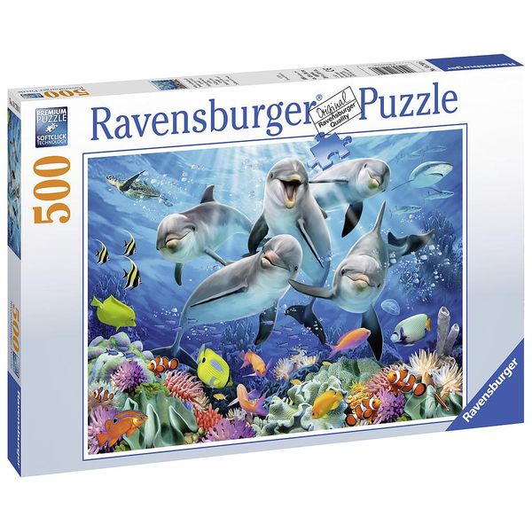 Tranh ghép Ravensburger Dolphins 500 miếng Jigsaw Puzzle | 23win09s.com