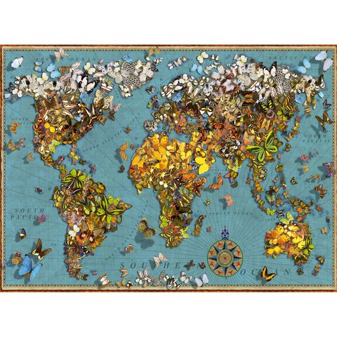  Tranh ghép Jigsaw Puzzle Butterflies 500 mảnh Ravensburger 
