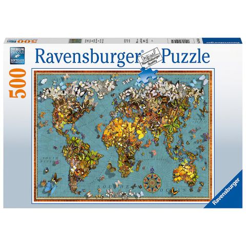  Tranh ghép Jigsaw Puzzle Butterflies 500 mảnh Ravensburger 