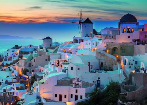  RV19611 1 Xếp hình puzzle 1000 mảnh chủ đề Santorini Ravensburger 