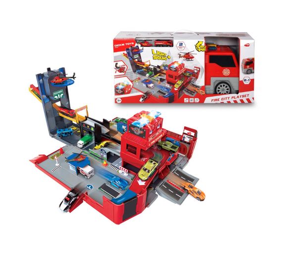 Bộ Đồ Chơi Mô Hình Cứu Hỏa DICKIE TOYS Fire City Playset