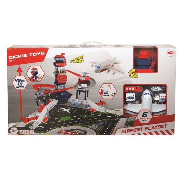Set 23win08 com Mô hình Sân bay Airport Playset Dickey Toys