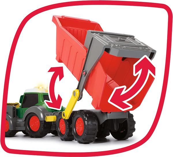 Xe nông trại ngộ nghĩnh Dickie Happy Tractor with Trailor