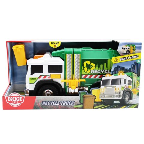  Đồ Chơi Xe Rác Dickie Toys Recycle Truck màu xanh 30cm 