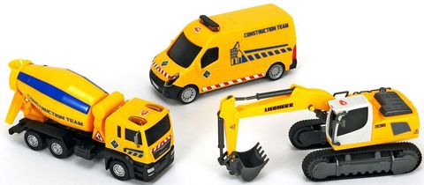  Đồ Chơi Xe Công Trường Liebherr Team Set Dickey Toys 