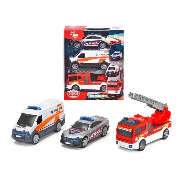 203712015038 Bộ 3 Đồ Chơi Xe Cứu Hộ DICKIE TOYS SOS Team Set