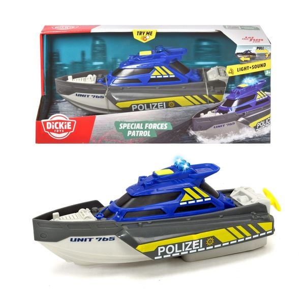 203714010038 Đồ Chơi Cano Cảnh Sát DICKIE TOYS Special Forces Patrol