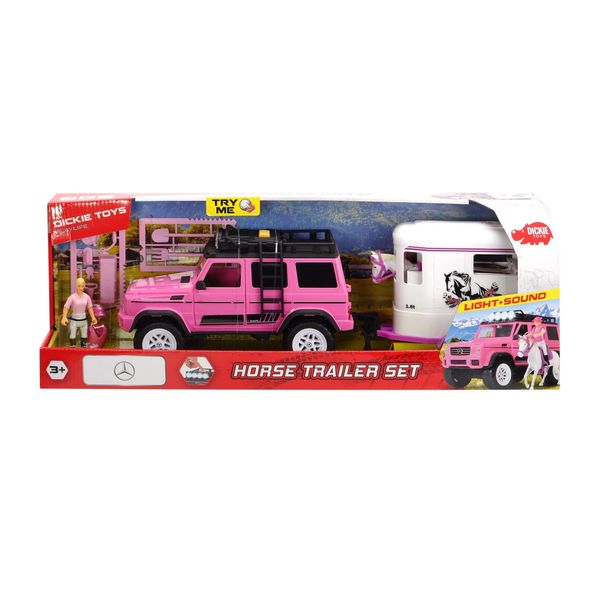 Bộ Đồ Chơi Xe DICKIE TOYS Playlife-Horse Trailer Set Pink
