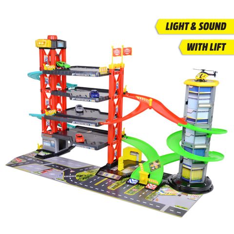  203339000 Bộ Đồ Chơi Mô Hình Bãi Đỗ Xe DICKIE TOYS Parking Garage 