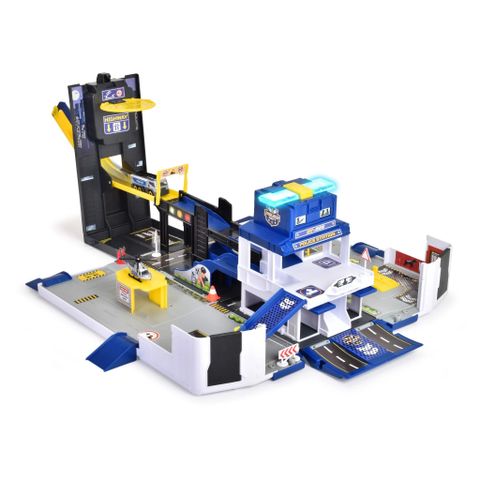 203339002 Bộ Đồ Chơi Mô Hình Cảnh Sát DICKIE TOYS Folding Police Truck Playset 