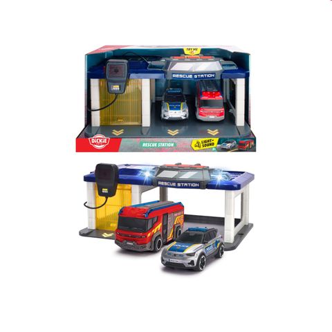  203716026038 Đồ Chơi Trạm Cứu Hộ Kèm Bộ Đàm DICKIE TOYS Rescue Station 