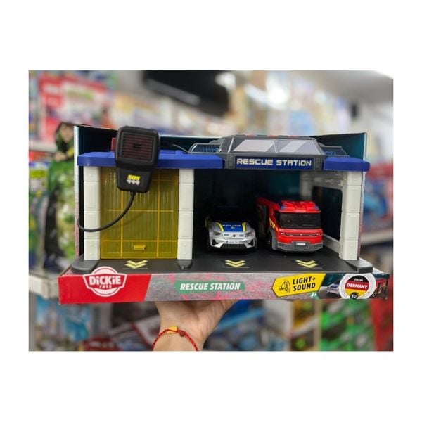 203716026038 Đồ Chơi Trạm Cứu Hộ Kèm Bộ Đàm DICKIE TOYS Rescue Station