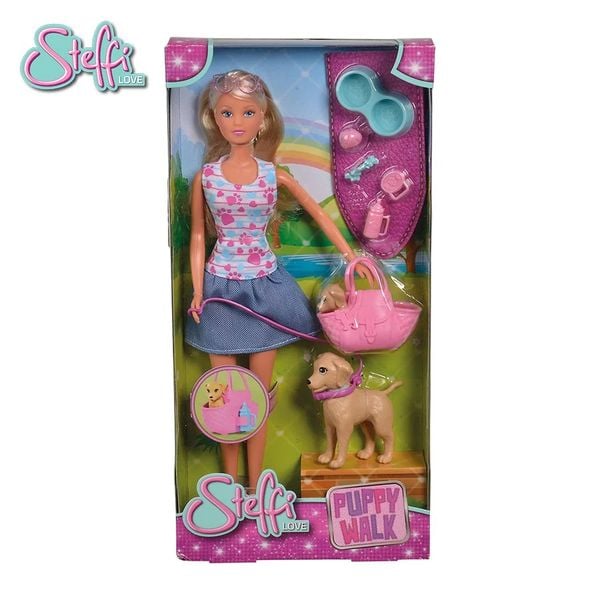 Búp Bê và thú cưng Đi Dạo Steffi Love Puppy Walk