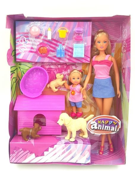 Búp Bê vàThú Cưng Vui Vẻ Steffi Love Happy Animal (2 mẫu)