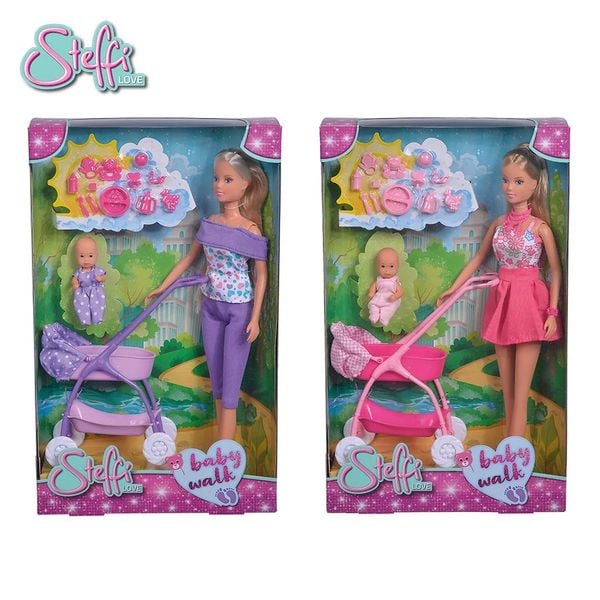 Búp Bê Dắt Bé Đi Dạo Steffi Love Baby Walk (2 mẫu)