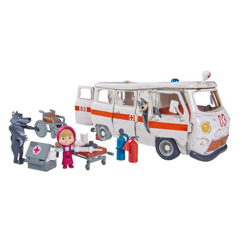  Đồ Chơi Xe Cứu Thương MASHA AND THE BEAR Masha Playset 