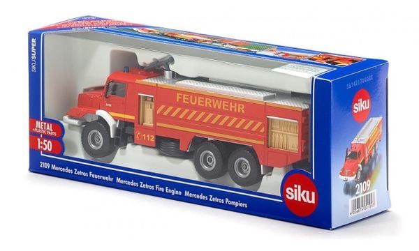 Mô hình Xe cứu hỏa Siku Mercedes Zetros Fire Engine