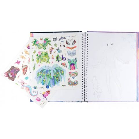  TM410727 BST thiết kế thời trang Fantasy Model Colouring Book With LED & Sound 